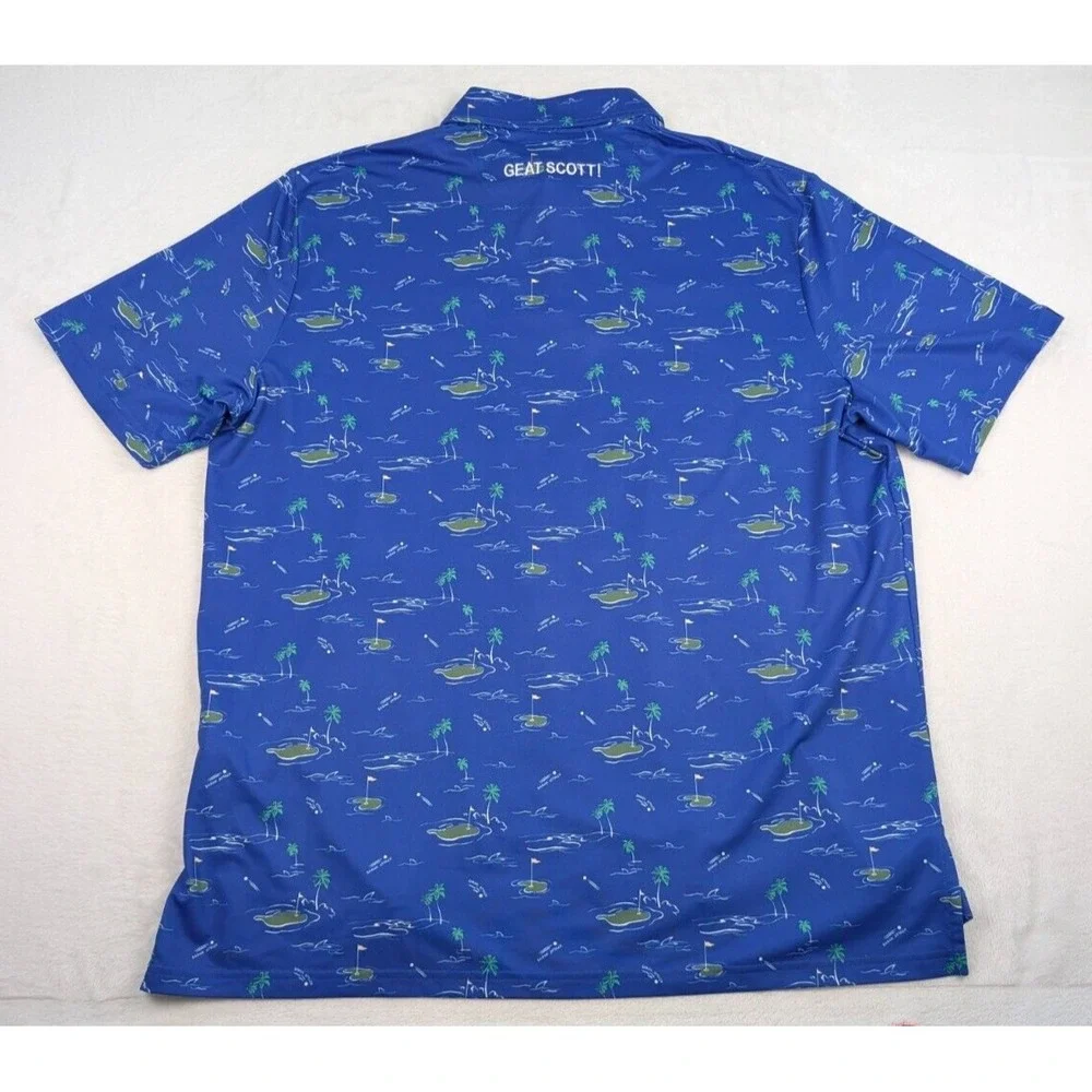 Ralph‎ Lauren RLX Performance Polo Mens XL Shank Attack Back to the Future Golf